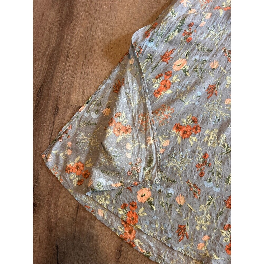 Natural Life Skirt Womens Size M Gray Blue Floral Tiered Maxi Boho Flowy - Picture 3 of 11